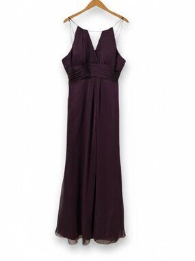 Belsoie Dress Polyester Purple Size 10 Long Maxi Formal Evening Party Gown